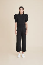 Load image into Gallery viewer, The Just Enough Puff Short Sleeve Sweatshirt in Black

